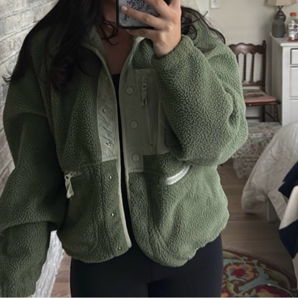Papermoon Olive Teddy Jacket